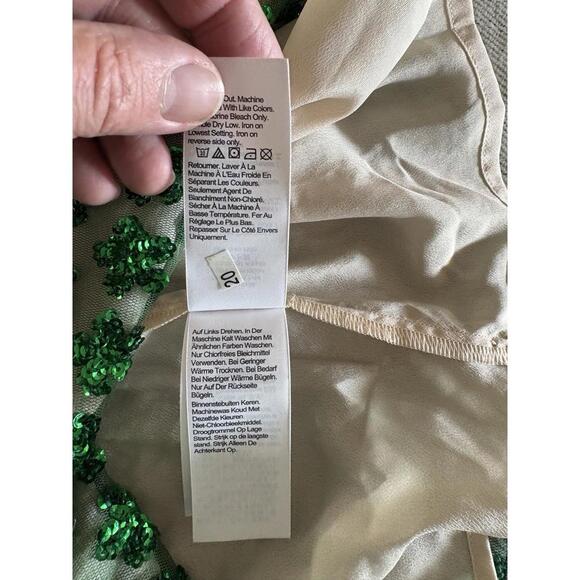 NWT JCrew Select Embellished Sequined Shell Top Emerald, Medium BR341 - Picture 9 of 9